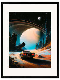 Ingelijste kunstdruk Ultimate Space Race
