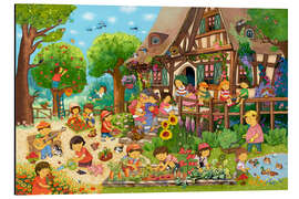 Magnettafel Sommer in Omas Garten