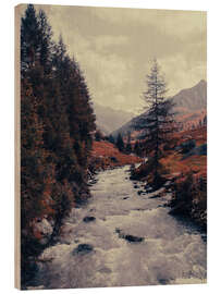 Cuadro de madera Mountain River