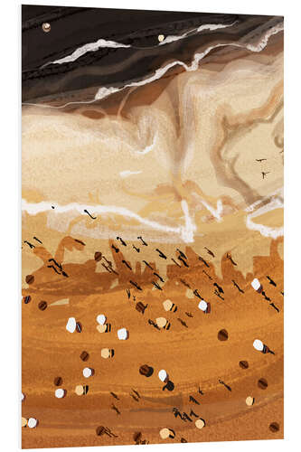 Foam board print Coffee Beach