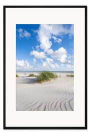 Gerahmter Kunstdruck Dünenstrand im Sommer