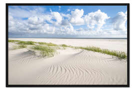 Gerahmter Kunstdruck Nordseestrand auf Amrum