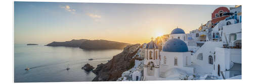 Stampa su PVC Oia sunset panorama