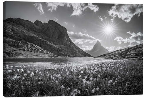 Lerretsbilde Riffelsee and Matterhorn