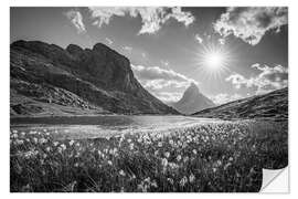 Selvklebende plakat Riffelsee and Matterhorn