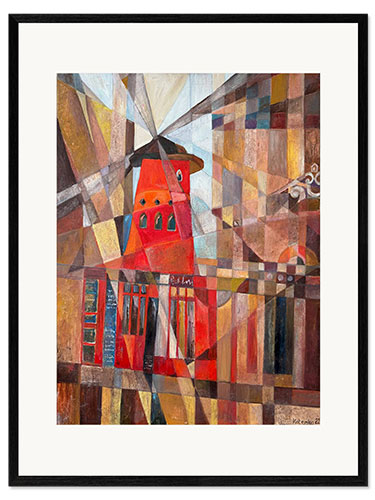 Kunsttryk i ramme Red mill