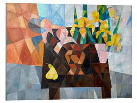 Magnettafel Stillleben mit Birnen und gelben Irisblüten