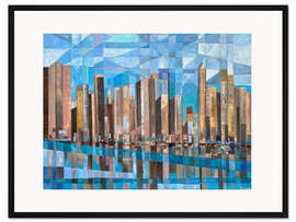 Gerahmter Kunstdruck Stadtbild landschaft New York