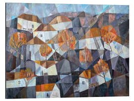 Magnettafel Herbstlandschaft, Herbst im Dorf