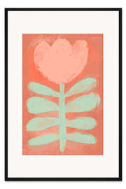 Gerahmter Kunstdruck Pastellblume
