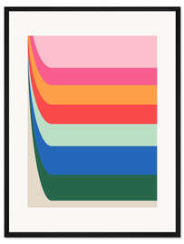 Gerahmter Kunstdruck Retro Geometric Stripes