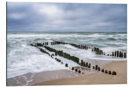 Magnettafel Stürmisches Wetter in Rantum auf Sylt