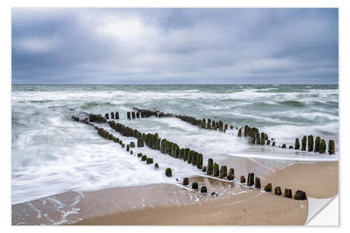 Naklejka na ścianę Stormy Weather in Rantum on Sylt