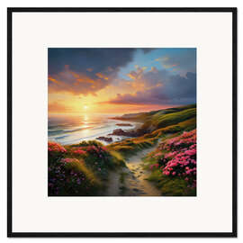 Innrammet kunsttrykk Spring on the Cornish Coast