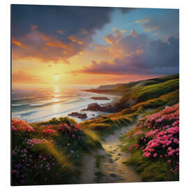 Magnettafel Frühling an der Küste Cornwalls