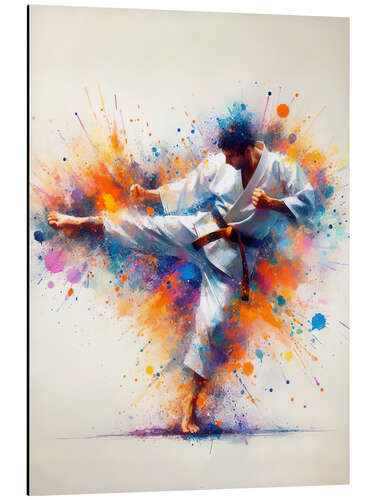 Aluminiumtavla Watercolour karateka