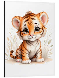 Aluminium print Tiger with sweet eyes