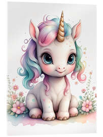 Akrylglastavla Baby Unicorn