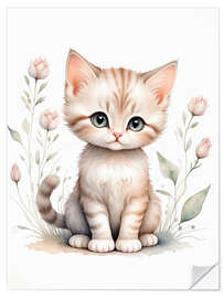 Wall sticker Baby kitten