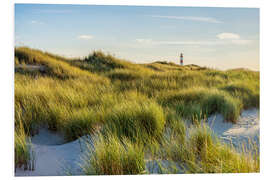 Foam board print Dune landscape with lighthouse