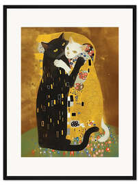 Gerahmter Kunstdruck Kitty Klimt Kiss