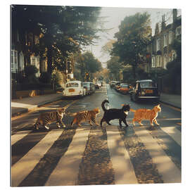 Quadro em plexi-alumínio Abbey Road Cats