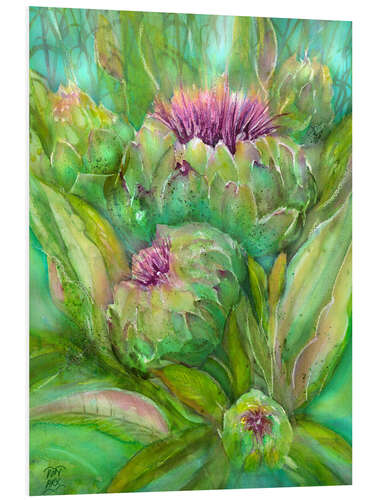 Foam board print Artichoke watercolor