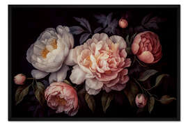 Gerahmter Kunstdruck Mitternachts-Garten