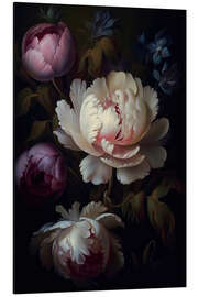 Quadro em alumínio Mystical Night Peony Garden