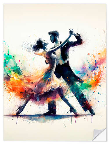 Sticker mural Ballroom dancing III