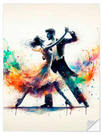 Selvklebende plakat Ballroom dancing III