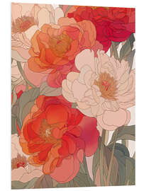 Quadro em PVC Red Velvet Blooms