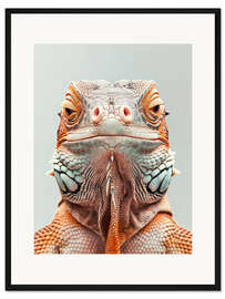 Gerahmter Kunstdruck Leguan-Aura