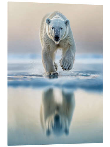 Tableau en verre acrylique Polar Bear Beauty