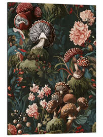 Gallery print Mushrooms and flowers