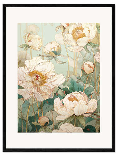 Innrammet kunsttrykk Ivory Bloom Waltz