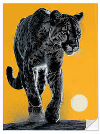 Selvklebende plakat Leopard March