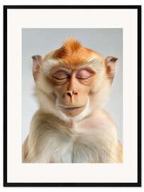 Framed art print Monkey Meditation