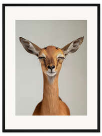 Gerahmter Kunstdruck Selige Giraffengazelle