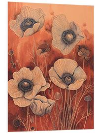 Foam board print Whispering Poppies