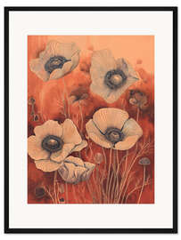 Gerahmter Kunstdruck Flüsternde Mohnblumen
