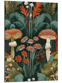 Magnettafel Farne und Pilze