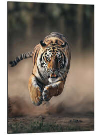 Aluminium print Tiger's Charge