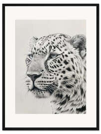 Gerahmter Kunstdruck Leopardenblick