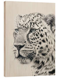 Wood print Leopard&#039;s Gaze