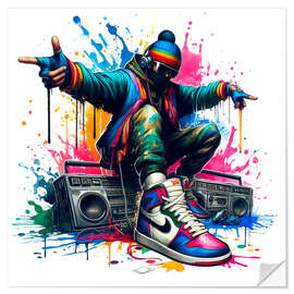 Muursticker Hip Hop Style