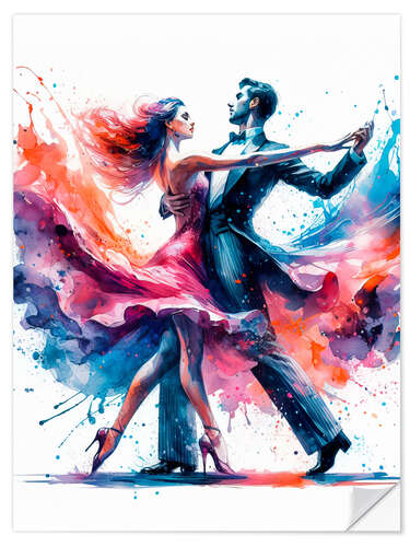 Selvklebende plakat Ballroom dancing V