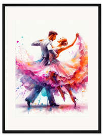 Gerahmter Kunstdruck Ballroom dancing VI