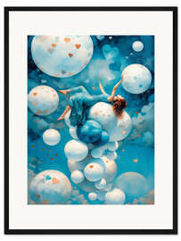 Gerahmter Kunstdruck Schweben in meiner Welt