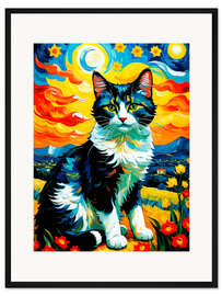 Gerahmter Kunstdruck Die Katze des Künstlers